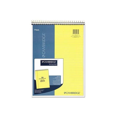 Cambridge Premium Writing Pad, A4, 70 Sheets (140 Pages), Legal Ruled, Yellow