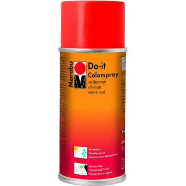 Marabu Do-it Silk-Matt, Weatherproof Spray Paint, Red, 150.00 ml ( 5.28 oz ),