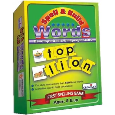 Creatives Spell & Build Words - Develop Basic Language Skills Word Game, 5 Years and Above, English