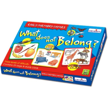 Creatives Whats Does Not Belong - Early Memory Games Puzzle & Activity Set, 25 Pieces, English, 5 Years and Above