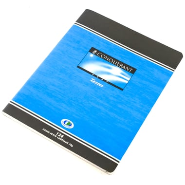 Conquerant Textes Notebook (Textes), Quad, 17 X 22 cm, 124 Pages (62 Sheets), Square Ruled (French)