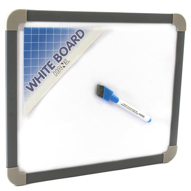 هانز سبورة بيضاء مغناطيسية، 44‎.75‎ X ‎24‎.5‎ cm، رمادي/ ابيض