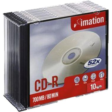 ايميشن CD‎-‎R، سعة 700 ميجابايت، 52X، مجموعة ‎/‎ 10 اسطوانات