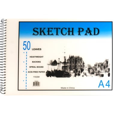 Sketch Pad, 110 gsm, White, A4, 50 Sheets