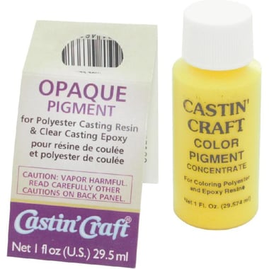 Castin Craft Opaque Pigment Casting Colors, Bottle, Yellow, 1.00 oz ( 28.41 ml ), .50 kg ( 1.10 lb )