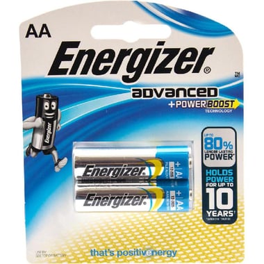 Energizer Advanced AA Multipurpose Battery, 1.5 Volts
