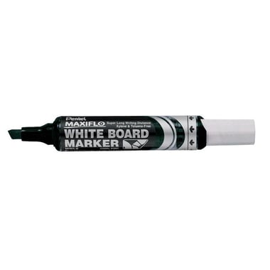 Pentel MaxiFlo Whiteboard Marker, 1.5 - 3 mm Chisel Tip, Black