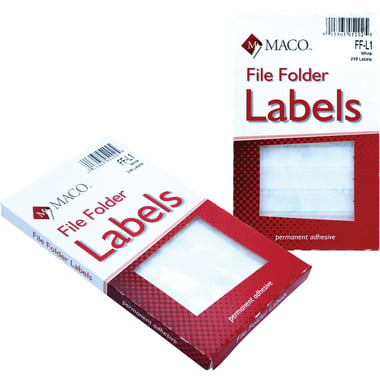 Maco Multipurpose Labels, A6 - 3.44" X 0.56", Rectangle, White, 248 Labels