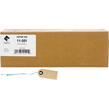 Maco Shipping Tags, 2 3/4" X 1 3/8", Beige