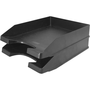 Letter Tray, 2 Tiers, A4, ABS PC Material, Black