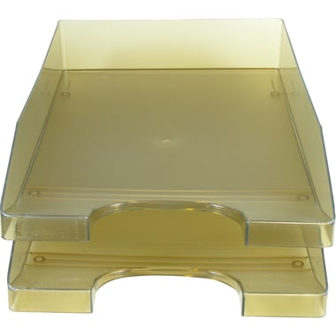 Letter Tray, 2 Tiers, A4, ABS PC Material, Smoke