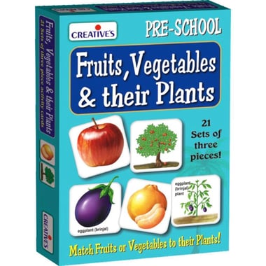 Creatives Pre-School Fruits, Vegetables & Their Plants Educational Activity Set, English, 7 Years and Above