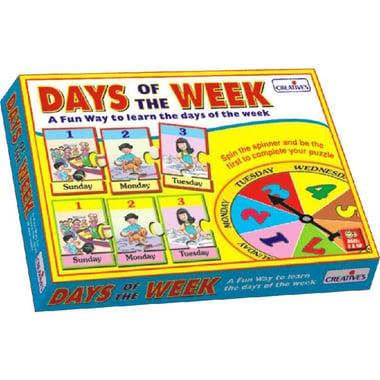 Creatives Days of The Week Mix & Match, 2 Sets of 7 (14 Pieces), English, 5 Years and Above