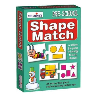 Creatives Pre-School Shape Match Puzzle & Activity Set, 56 Pieces, English, 3 Years and Above
