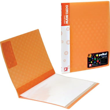 Data Bank Display Book, 10 Pockets, A4, Polypropylene, Assorted Color