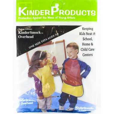 Peerless Plastics KinderProducts, Kinder Smock - Overhead with Long Sleeves, Full Protection, for Ages 3 to 8 Years (Preschool/Child)