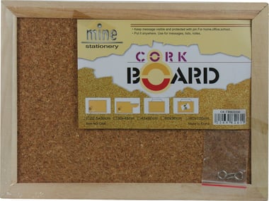 Cork Board, Wooden Frame, 30.00 cm ( 11.81 in )X 22.50 cm ( 8.86 in )