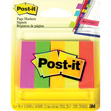 3M Post-it 6705 Page Markers, Assorted Color