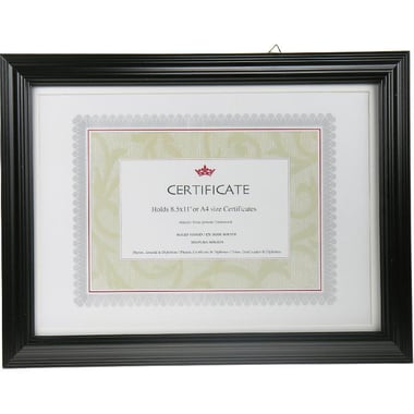 Certificate Frame, A4/Letter, Polystyrene Frame, Black