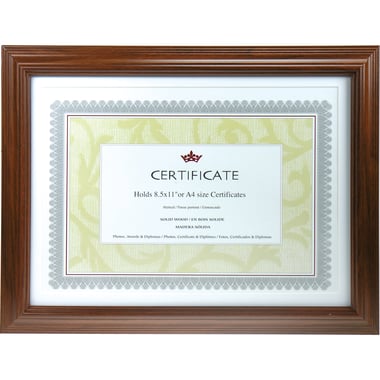 Certificate Frame, A4/Letter, Polystyrene Frame, Walnut