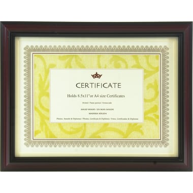 Certificate Frame, A4/Letter, Polystyrene Frame, Mahogany