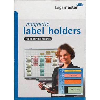 Legamaster Magnetic Label Holder, Carrier/Label, 3 X 12 cm, Brown/White