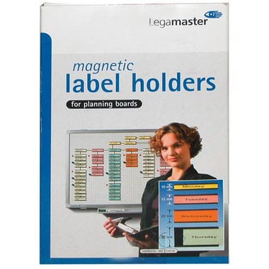 Legamaster Magnetic Label Holder, Carrier/Label, 3 X 6 cm, Brown/White