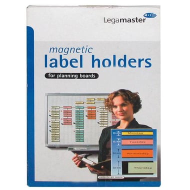 Legamaster Magnetic Label Holder, Carrier/Label, 3 X 9 cm, Black