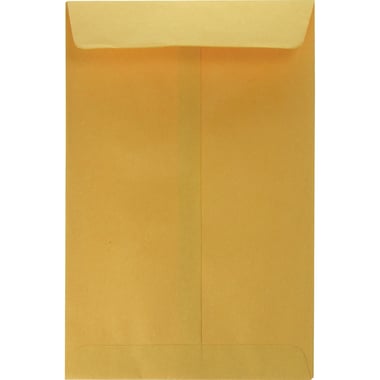 Catalog Envelopes, Kraft Paper, Adhesive, 6.00 in ( 15.24 cm )X 9.00 in ( 22.86 cm ), Brown