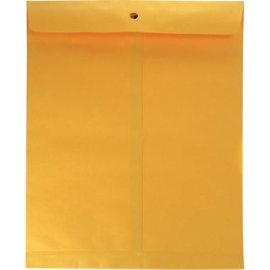 Catalog Envelopes, Kraft Paper/Metal, Clasp/Gum, 10.00 in ( 25.40 cm )X 13.00 in ( 33.02 cm ), Brown