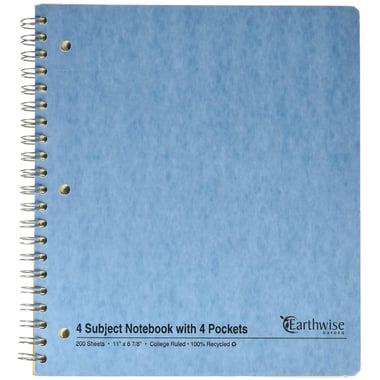 Ampad Earthwise Notebook, Campus Focus, Letter, 200 Pages (100 Sheets), College Ruled