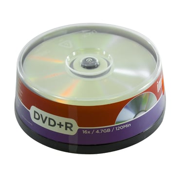 ايميشن DVD+R، سعة 4.7 جيجابايت، 16X، مجموعة ‎/‎ 25 دي في دي