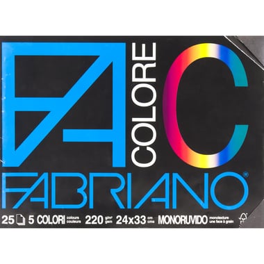 Fabriano F. Colore Art Paper Pad, 220 gsm, 24 X 33 cm, 25 Sheets