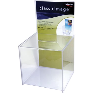 Deflecto ClassicImage Suggestion Box, Acrylic, Clear