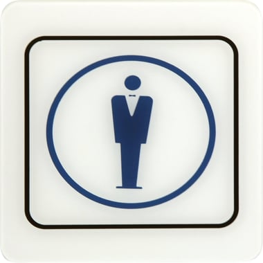 Deflecto Self Adhesive Sign, "Men", Blue/White