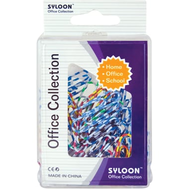 Syloon Zebra Paper Clips, Plastic (PVC) Coated, Assorted Color
