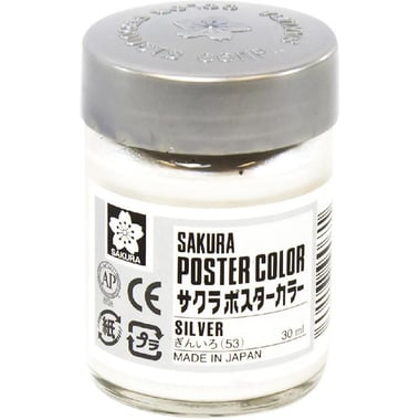 Sakura Poster Color, Silver, 30.00 ml ( 1.06 oz )