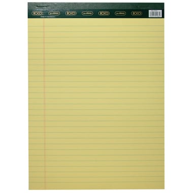 Roco Standard Writing Pad, A4, 80 Pages (40 Sheets), Lined, Yellow