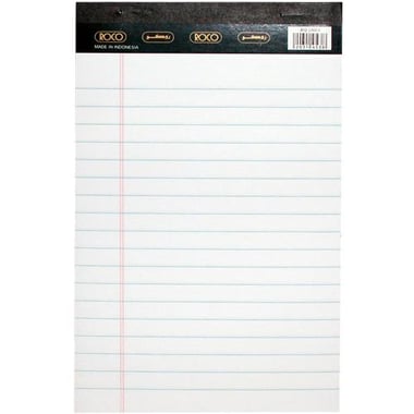 Roco Standard Writing Pad, A5, 80 Pages (40 Sheets), Lined, White