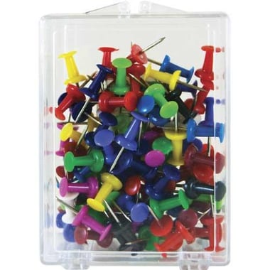 Roco Pushpins, Metal/Plastic, Assorted Color