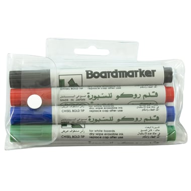 Roco Whiteboard Marker, 1.5 - 5 mm Chisel Tip, Assorted Color