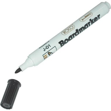 Roco Whiteboard Marker, 1.5 - 3 mm Round Tip, Black