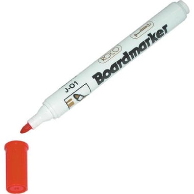 Roco Whiteboard Marker, 1.5 - 3 mm Round Tip, Red