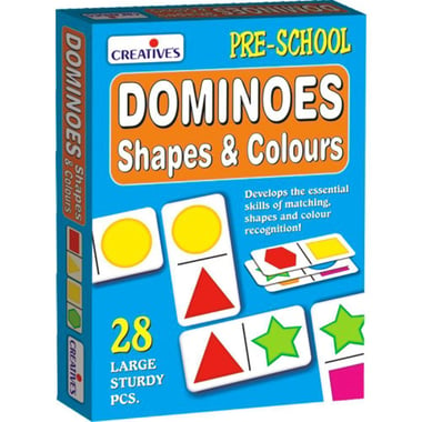 Creatives Pre-School Dominoes - Shapes & Colors Skill Ability Game, 3 Years and Above