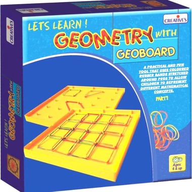 Creatives Lets Learn! Geometry with GeoBoard - Part 1 Math Learning Activity Set, English, 6 Years and Above