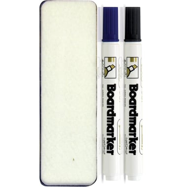 Roco Whiteboard Marker, 1.5 - 3 mm Chisel Tip, Black;Blue