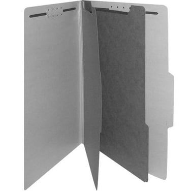 Smead Expanding Folder, Legal Size, Folder: 2" Prong, Divider: 1" Twin Prong, 2 Dividers, Grey