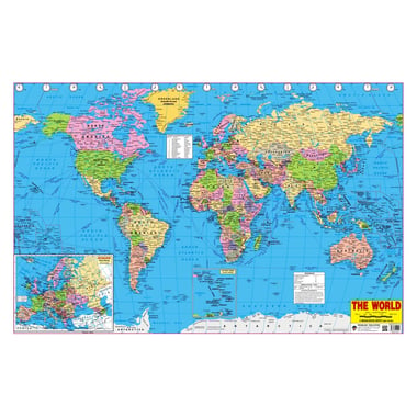 Dreamland World Map Chart, English