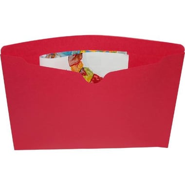 Smead File Pocket, Single Pocket, Letter Size, Manila Paper, Red