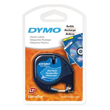 Dymo LetraTag Label Printer Tape, 12 mm X 4 m, Blue